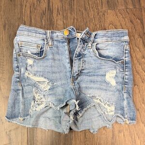 Altar'd State Faded Blue Ripped Jean Shorts